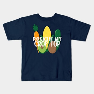 Crop Top with extra veggies. Kids T-Shirt